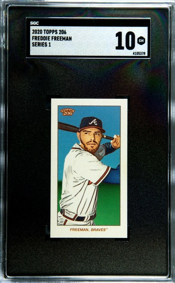 2020 Topps 206 Freddie Freeman Series 1 SGC 10 Gem Mint Braves MVP - Image 1 of 1
