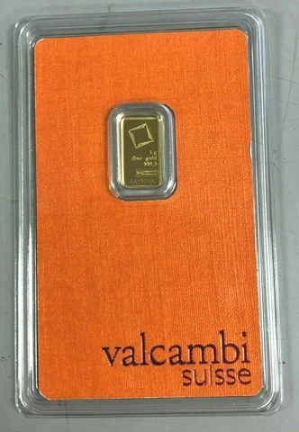 Valcambi Suisse 1 Gram Gold Bar .9999 Sealed With Assay Certificate 24 Karat Cover