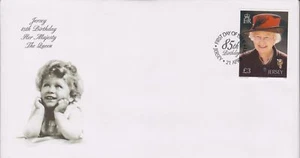 Unaddressed Jersey Cover FDC 2011 85th Birthday HM The Queen Stamp - Picture 1 of 1
