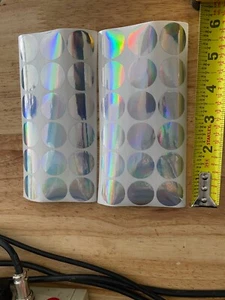 100 adesivi etichetta di sicurezza ologramma cerchio vuoto garanzia manomissione argento evidente - Foto 1 di 1