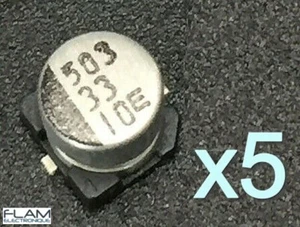 5x condensateur 10V 33uF / 5pcs Aluminium Electrolytic Capacitor SMD 5x5,5mm - Foto 1 di 4