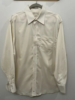 Рубашка мужская John W. Nordstrom с длинным рукавом на пуговицах размер L кремовая/белая - Изображение 1 из 4