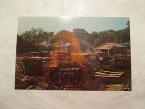 Lynchburg Tennessee Jack Daniels making Charcoal Postcard - Picture 1 of 2