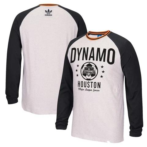 Houston Dynamo White Adidas Originals Raglan Team Classics Long Sleeve T-Shirt Cover