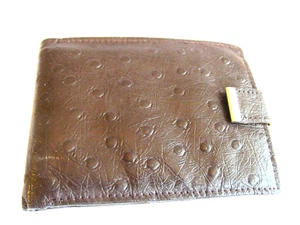 Straußenleder Geldbörse--STRUZZO--Braun---mit Kleingeldfach--13 x 17 cm -NEU--- - Bild 1 von 5