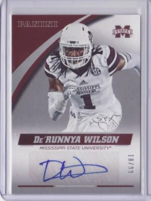 2016 Panini Mississippi State Autograph Silver #DRW2 De'Runnya Wilson /99 Auto - Image 1 of 4