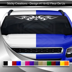 116-02 FLEUR DE LIS Decal Sticker Windshield Window Vinyl Graphic Banner Lys Car - Picture 1 of 4