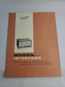 Vintage Bogen Intercoms Series X Advertising Sales Flier Pamphlet - Bild 1 von 4