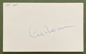 AL ROSEN AUTOGRAPHED INDEX CARD  CLEVELAND INDIAN 1947-1956 DIED 2015 - Picture 1 of 1