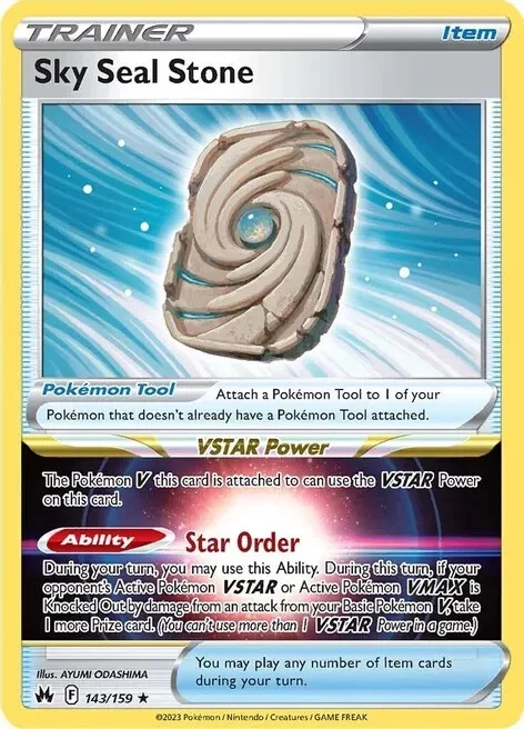 Sky Seal Stone - 143/159 - Pokemon TCG Crown Zenith (2023) - NM - Holo Rare - Image 1 of 1