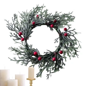 Christmas Candle Wreath 7Inch Candle Holder Artificial Ring Garland useful - Picture 1 of 5