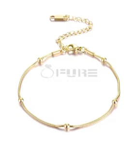 Luxury 18ct Gold Plated Anklets for Women Beads Chain Anklet Leg Foot Chain - Imagen 1 de 7