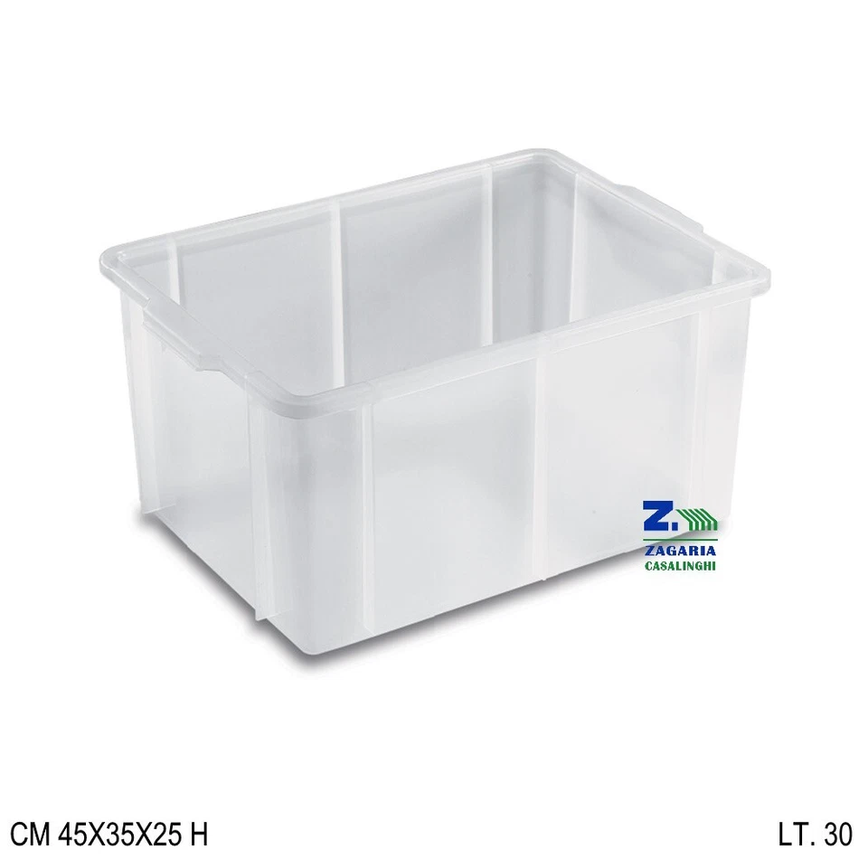 CONTENITORE DIAMANT TRASPARENTE PER ALIMENTI SOVRAPPONIBILE CM 45X35X25 H - Immagine 1 di 1