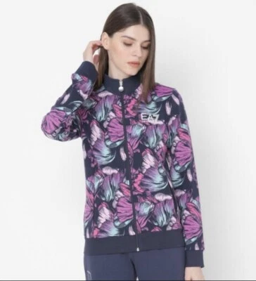 Sudadera EA7 EMPORIO ARMANI Estampado Floral Cremallera Frontal Para Mujer Rara Talla Pequeña/M Foto 1 de 4