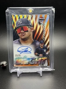 2024 Topps Finest Future So Bright Auto Orange Ref Jasson Dominguez #FSBA-JD /25 - Picture 1 of 2