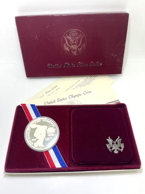 US MINT 1983 Olympic Silver Proof Dollar XXIII, OGP | COA - Image 1 of 4