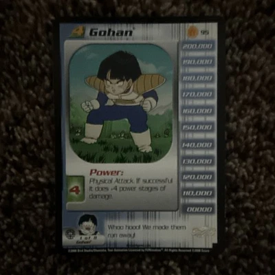 Gohan Rare Personality Card 95 DBZ CCG Dragon Ball Z Score TCG Unlimited MP - Image 1 of 2