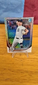 Bowman 2025 Chrome Detroit Tigers Jackson Jobe Mojo Refractor RC - Picture 1 of 5