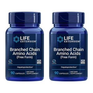 2er Pack Life Extension verzweigtkettige Aminosäuren BCAA Muskelregeneration 90 Kapseln EA - Bild 1 von 5