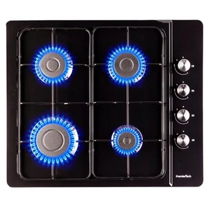 PremierTech Piano cottura a gas 60cm 4 fuochi Nero P460BL - Foto 1 di 12