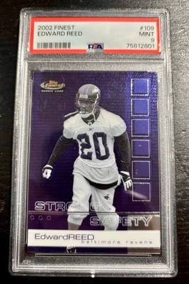 2002 FINEST #109 EDWARD REED ROOKIE RC PSA 9  Ravens🔥🔥🔥 - Image 1 of 2