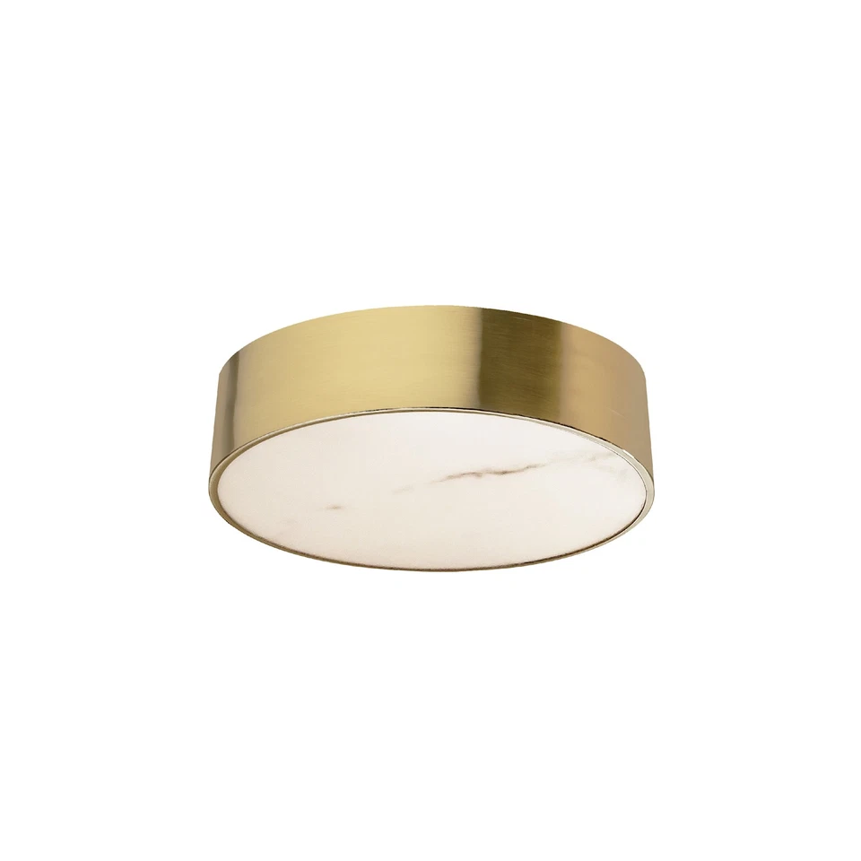 Dainolite WSH-1220LEDFH Walsh 12"W LED Flush Mount Drum Ceiling - Alabaster / - Image 1 of 1