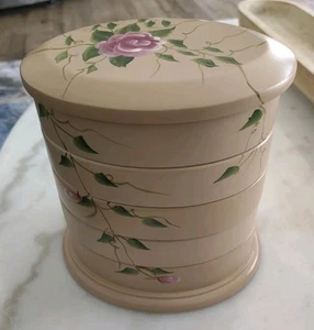 Vintage Flexzorb Anlaufgeschützt Schmuckkästchen Etui gestapelt bemalt - Bild 1 von 18