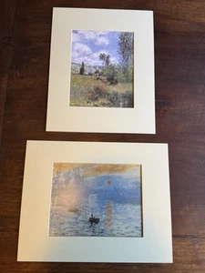 2 X Monet Prints - Saint Martin Island Trail 1880 & Impression Rising Sun 1872 - Picture 1 of 12
