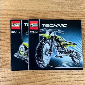 LEGO Technic Instruction Manuals 8291 Dirt Bike Green 2 Booklets Set One Size