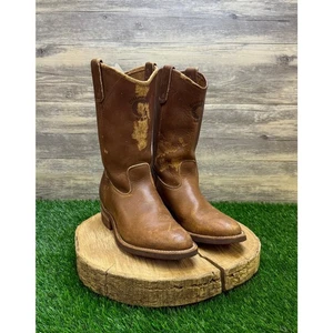 Chippewa Men - Size 7D - Tan Pull On Cowboy Boots Style 82069 - Picture 1 of 11