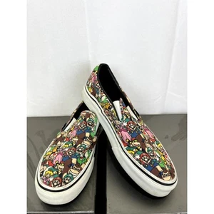 Vans X Nintendo Super Mario Bros Game Over Mens 5.5 Womens 7 Slip On Shoes Toad - Picture 1 of 11