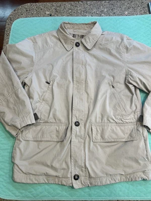 RFT RAINFOREST  Rain Jacket Coat Mens Size Large Light Weight Khaki Tan GUC - Image 1 of 4
