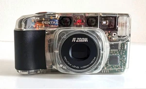 Rare and Minty Pentax Zoom 60 Date Skeleton Model -Transparent Film Camera! - Picture 1 of 9