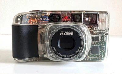 Rare and Minty Pentax Zoom 60 Date Skeleton Model -Transparent Film Camera! - Image 1 of 4