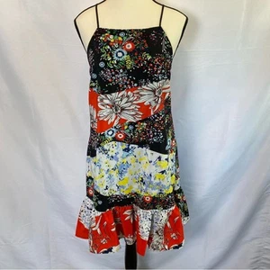 Nicole Miller New York Women’s Size 6 Floral Patchwork Flounce Hem Dress - Picture 1 of 12