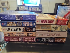 Lot of 9 Terry C. Johnston Books Western Historical Novels - Picture 1 of 3