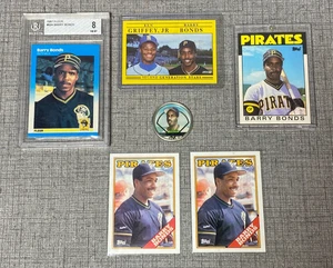 Vintage Barry Bonds Baseball Card Lot 1985 1987 1988 1990 Topps Fleer - Picture 1 of 15