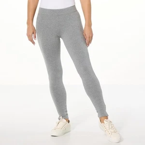 Leggings Hue Utopia Cotone Grigio Erica Chiaro M Usato - Foto 1 di 3