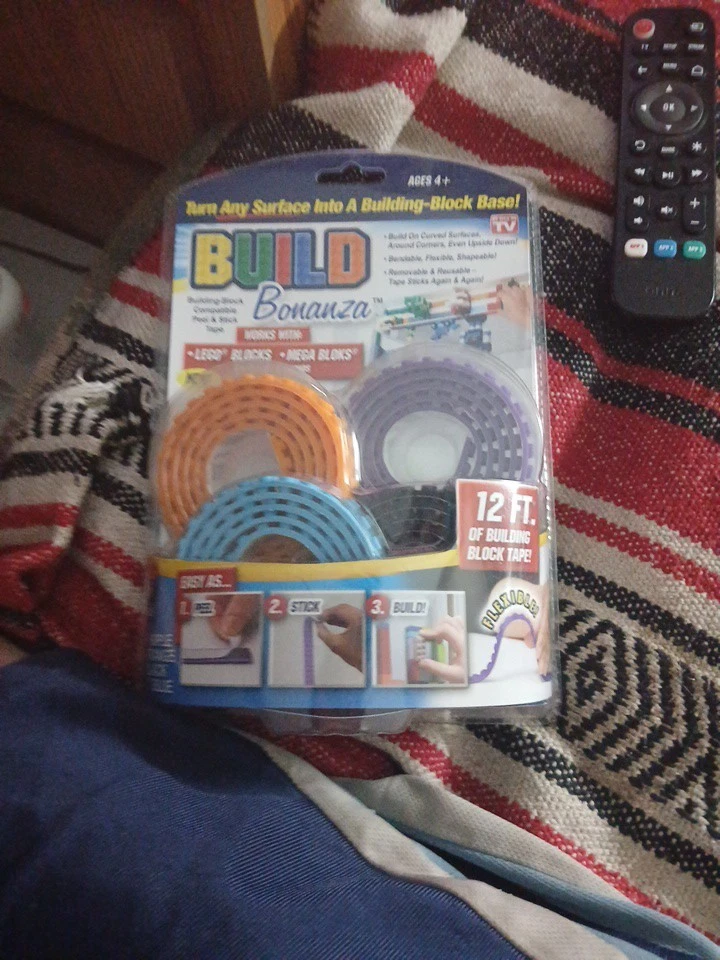 BUILD BONANZA--BUILDING BLOCK PEEL & STICK TAPE FOR LEGOS OR MEGA BLOKS (LOT #2) - Image 1 of 1