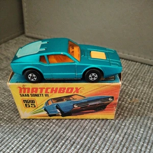 VINTAGE MATCHBOX SUPERFAST No.65 SAAB SONETT III IN ORIGINAL BOX 1973 - Picture 1 of 9