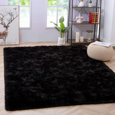 Fluffy Rug Ultra Soft Shaggy Carpet For Bedroom Living Room Big Area Rugs New * - Image 1 of 4