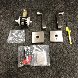 EMTEK C5210SI0US15 Door Lever Set with Square Rosette - Picture 1 of 12