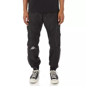 Pantalones Jogger Kappa L77716 Para Hombres Negros Auténticos Futur Desteñidos Talla XL - Imagen 1 de 4