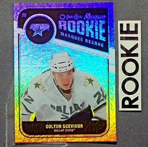 COLTON SCEVIOUR  RC  2011/12  O-Pee-Chee  Marquee ROOKIE RAINBOW  #588 Dallas St