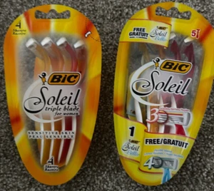 BIC SOLEIL TRIPLE BLADE DISPOSABLE RAZORS FOR WOMEN, NEW, 9 TOTAL RAZORS - Picture 1 of 1