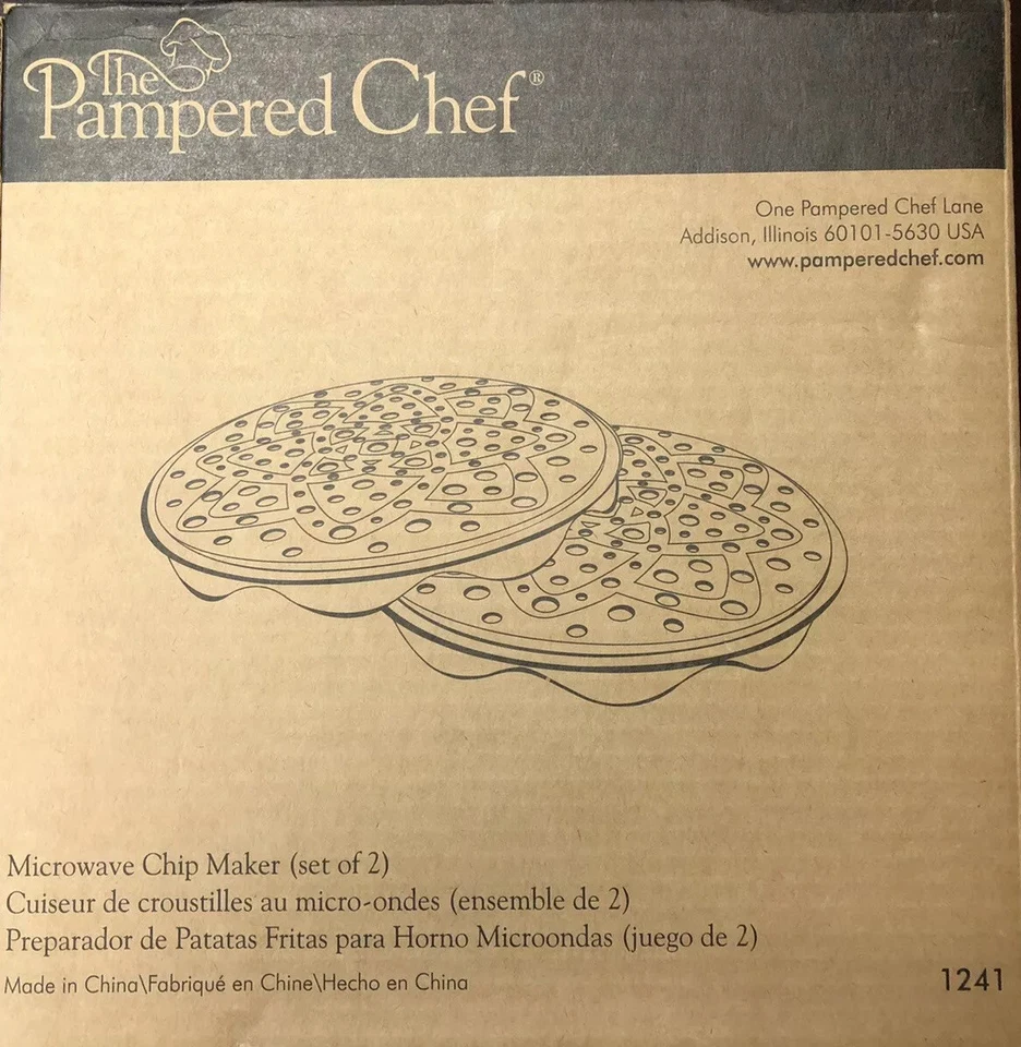 The Pampered Chef - Microwave Chip Maker 1241 (Set Of 2) - New In Box - Image 1 of 1