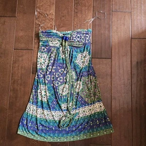 City Triangles Women's Junior Geometric Strapless Dress - Size Small - Picture 1 of 11