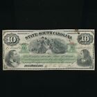 1873 SOUTH CAROLINA $10 OBSOLETE NOTE CIVIL WAR ~ CIRCULATED ~ FREE S/H