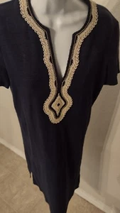 Tory Burch petite S blue dress cotton short sleeve dress new - Picture 1 of 11