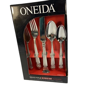 Servicio de cubiertos Oneida Augusta de acero inoxidable para 4/20 piezas H051020A - Imagen 1 de 7
